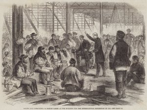 Dining and Preaching, en skitse taget ved bygningen til den internationale udstilling i 1862